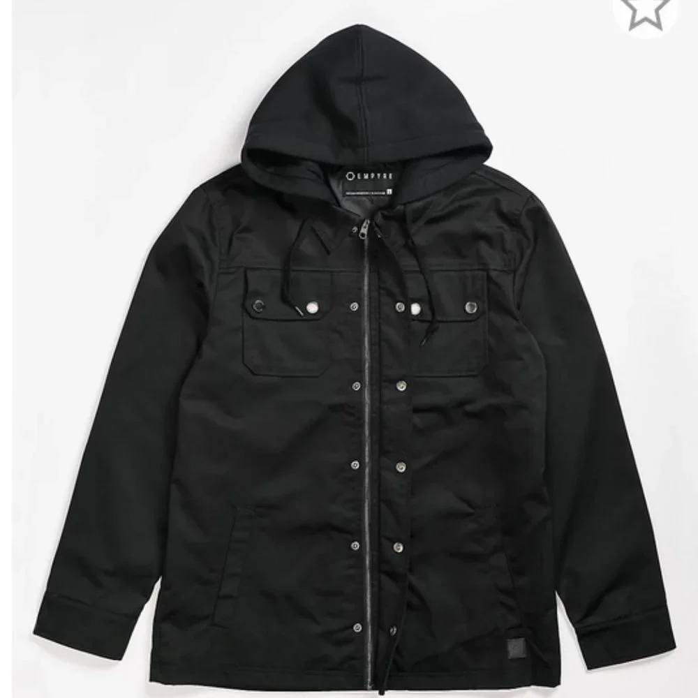 Mens Empyre Backfire Black Hooded Jacket Mens Sz S